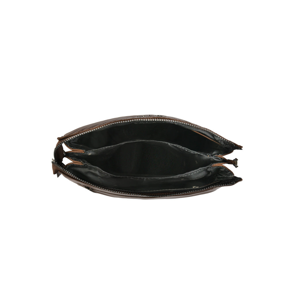 Cartera bandolera pariz pequeña café oscuro