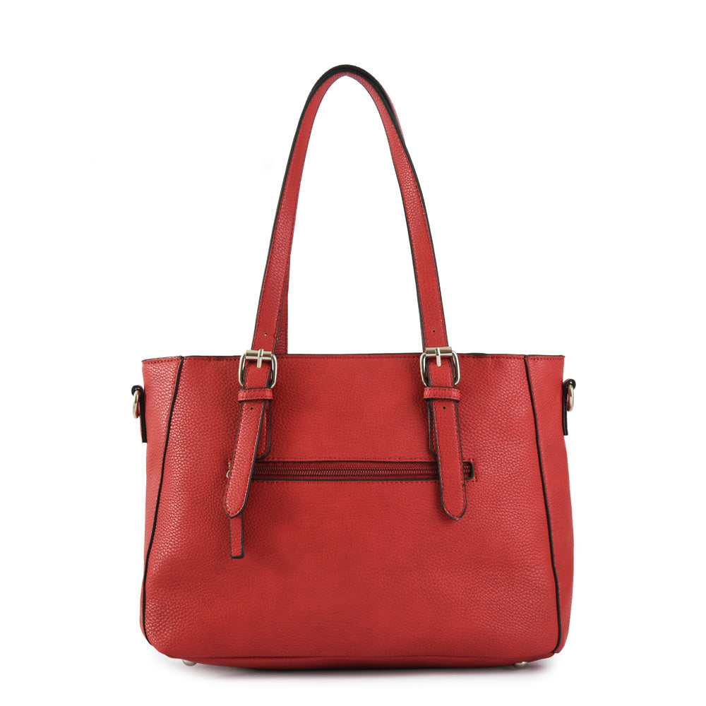 Cartera dos asas mediana mochi rojo