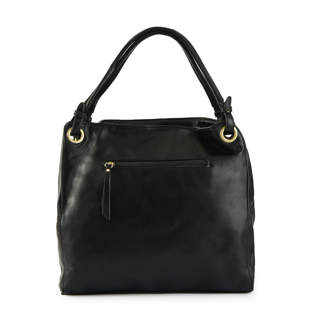 Cartera tote tres divisiones eda grande negro