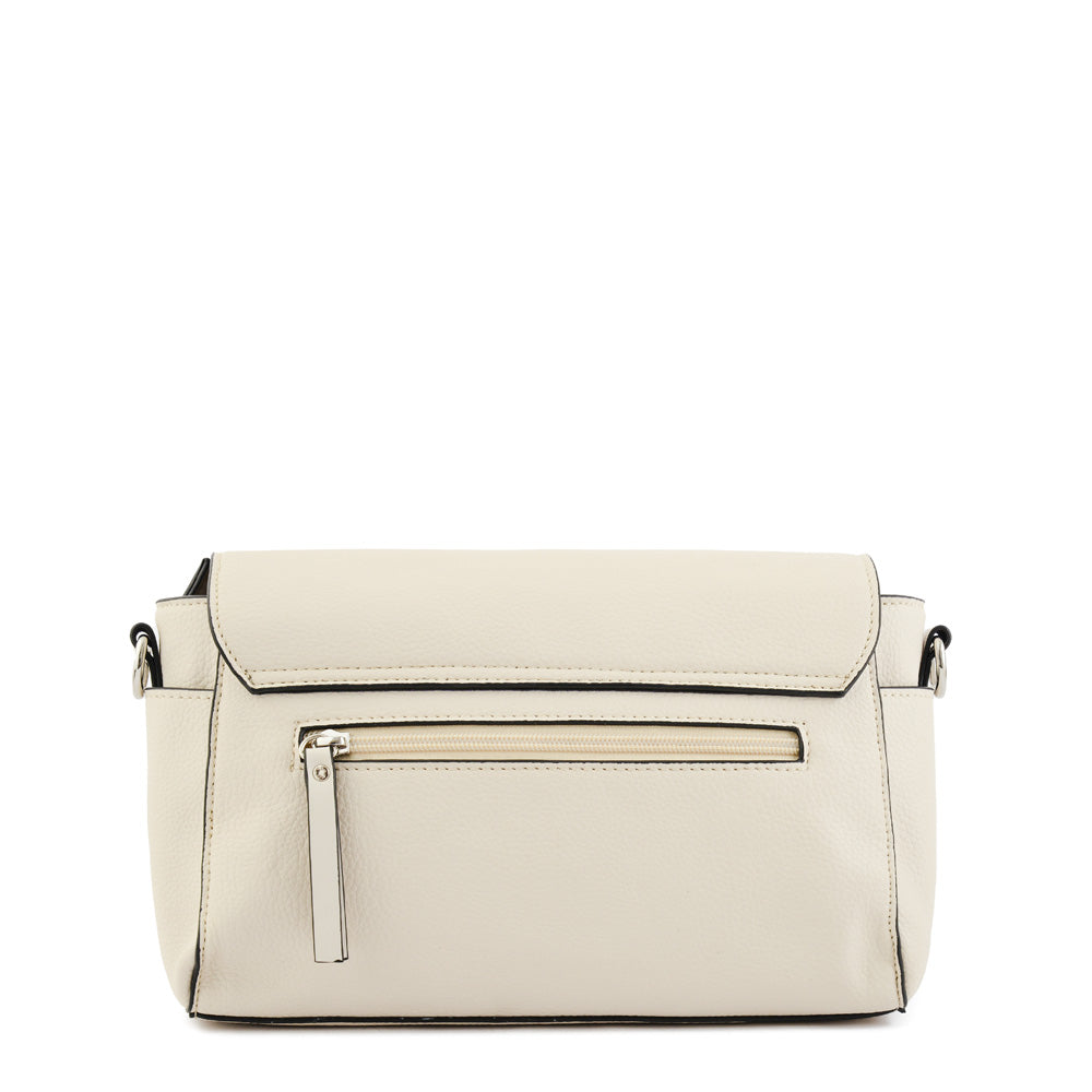 Cartera bandolera pequeña marta blanco crudo