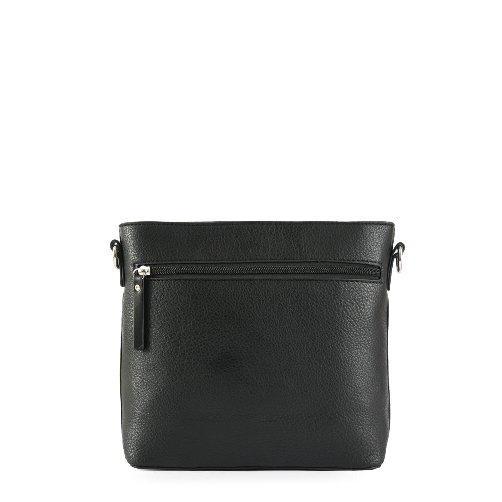 Cartera bandolera mediana blossom negro