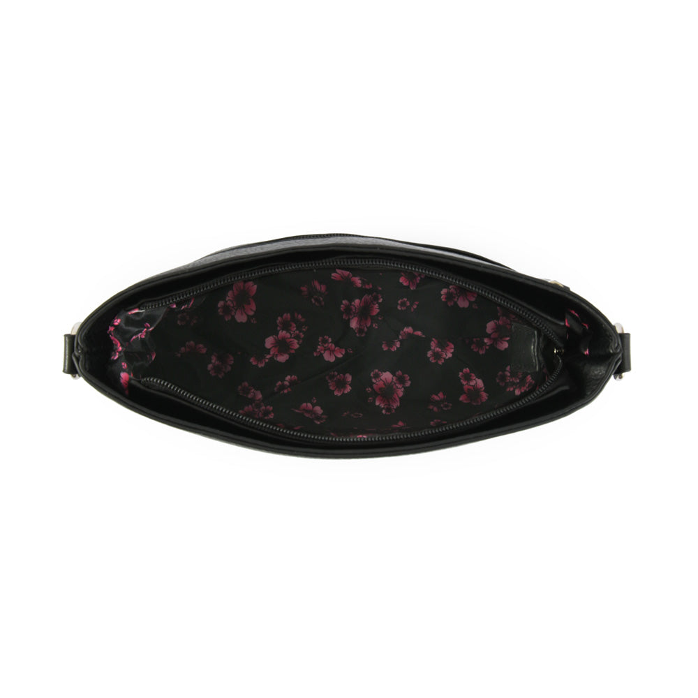 Cartera bandolera mediana blossom negro