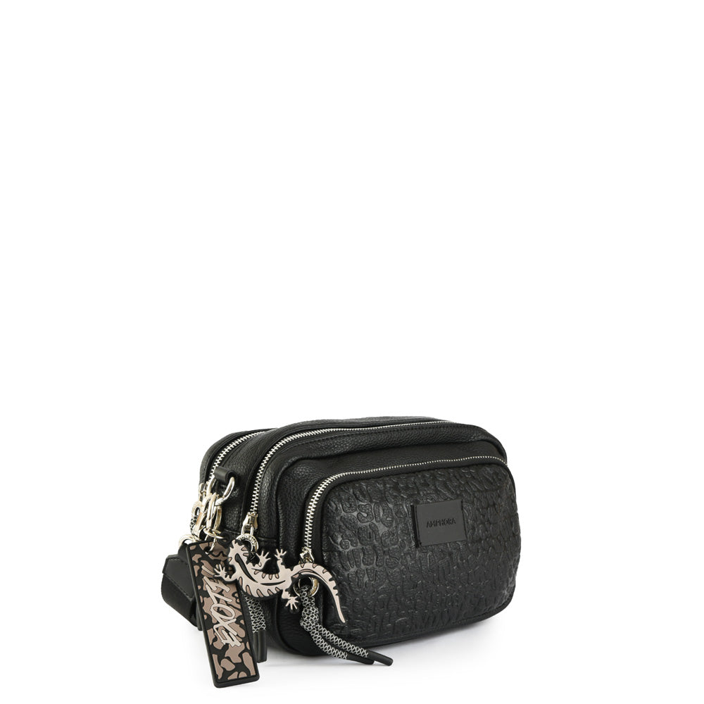 Cartera bandolera exotic mediana negro especial