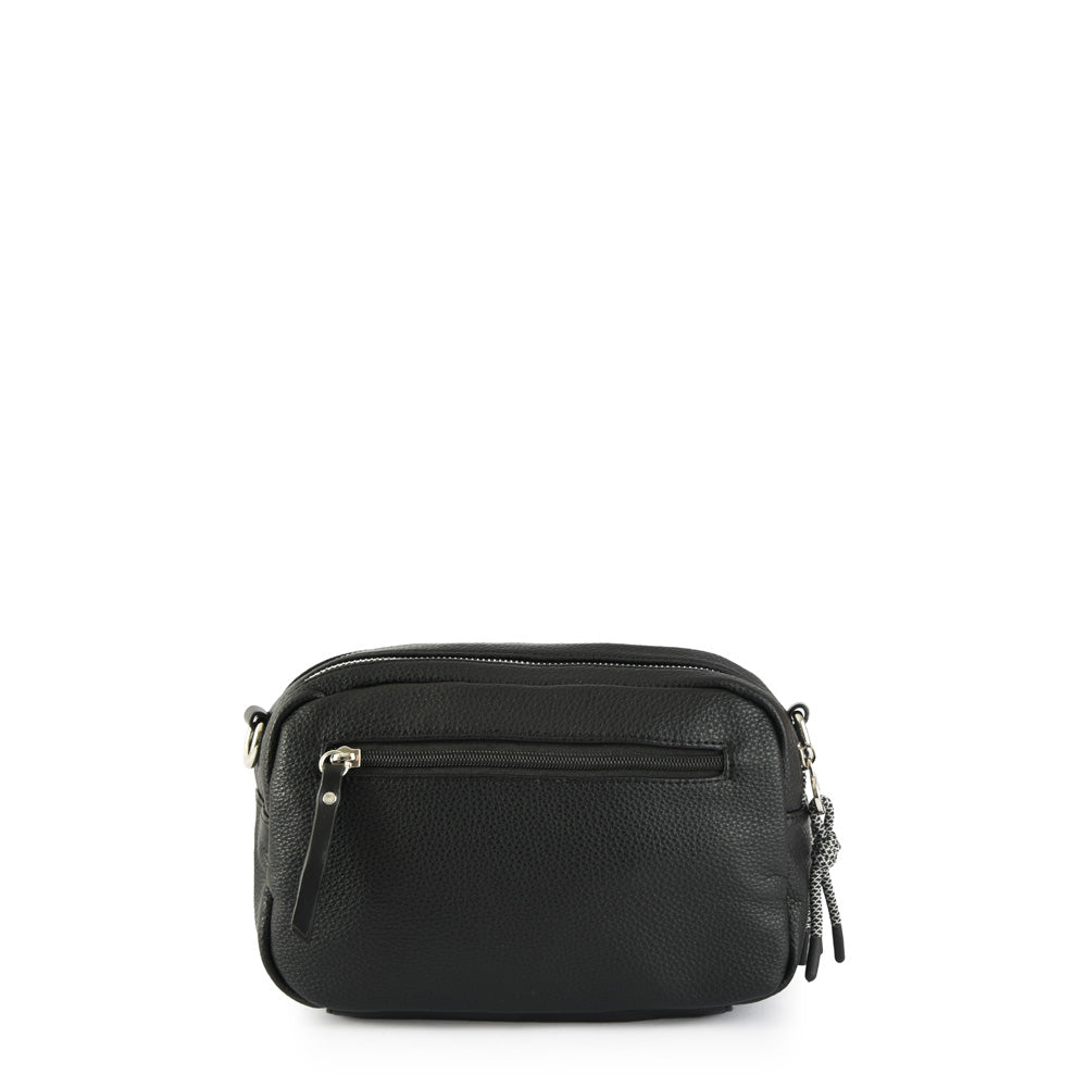 Cartera bandolera mediana exotic negro texturizado