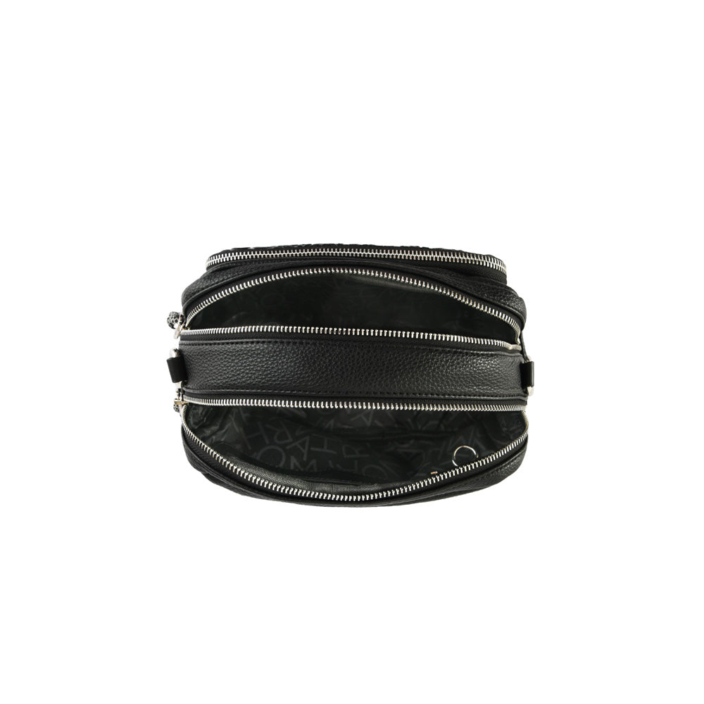 Cartera bandolera mediana exotic negro texturizado