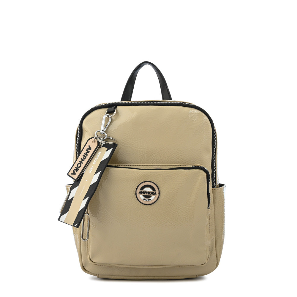 Mochila mediana anne-claire beige