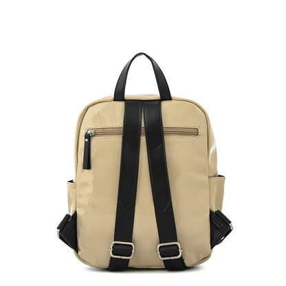 Mochila mediana anne-claire beige