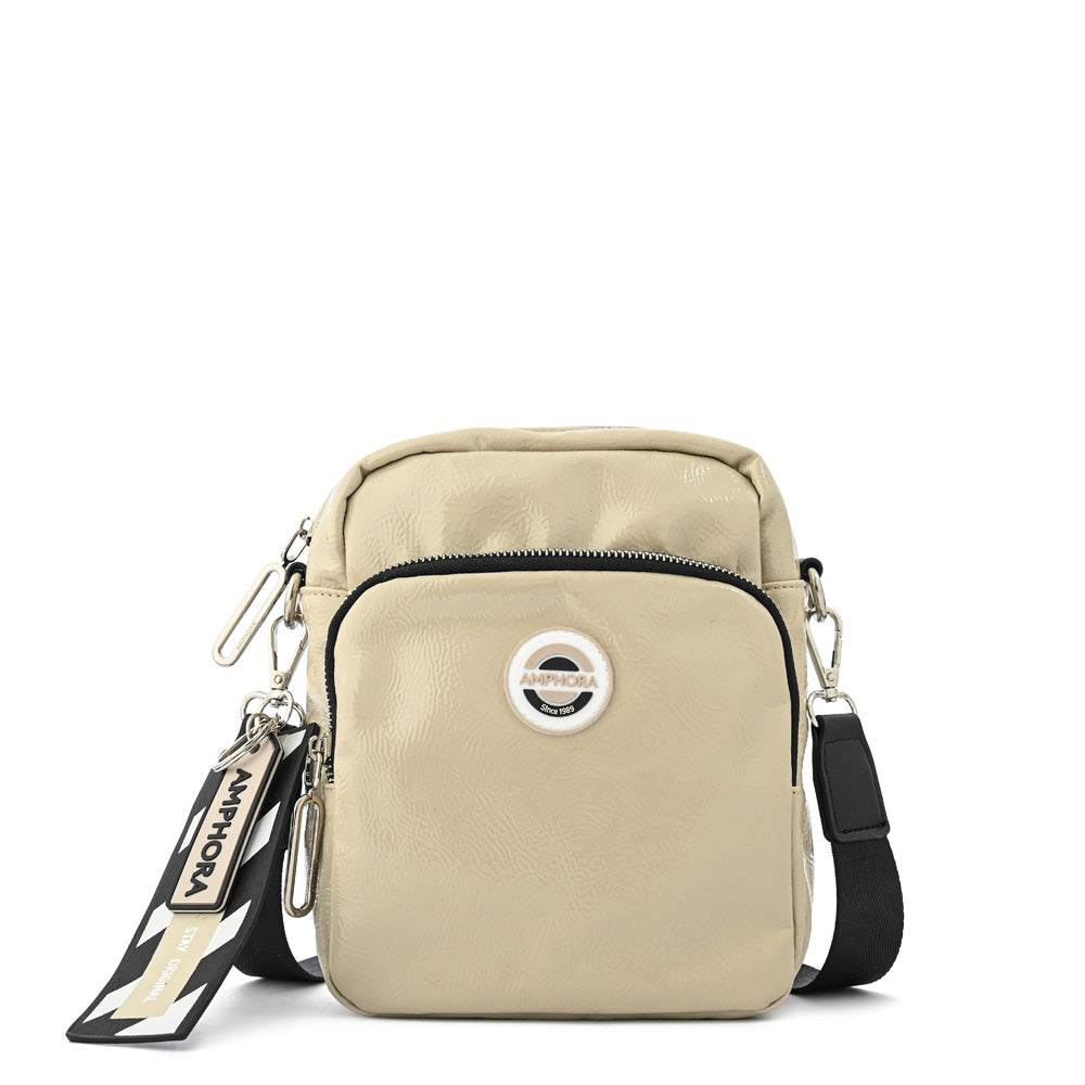 Cartera bandolera pequeña anne-claire beige