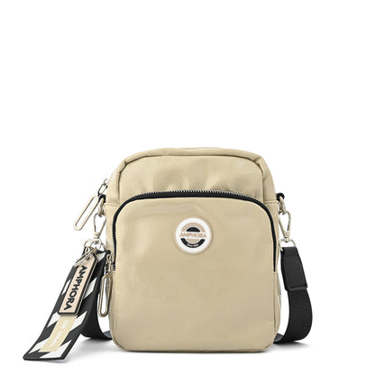 Cartera bandolera pequeña anne-claire beige