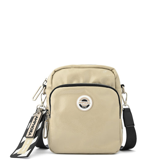 Cartera bandolera pequeña anne-claire beige