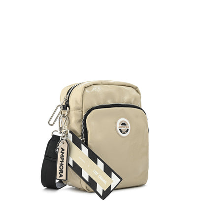 Cartera bandolera pequeña anne-claire beige