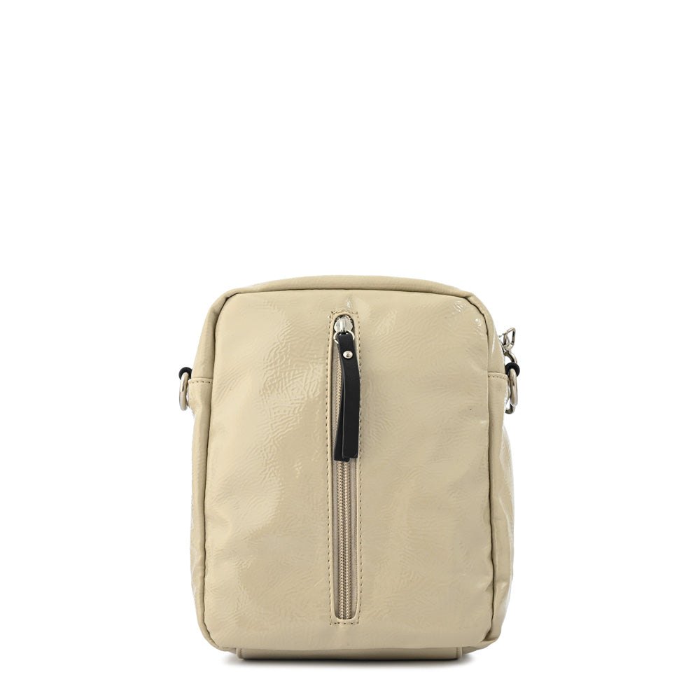 Cartera bandolera pequeña anne-claire beige