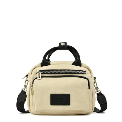 Cartera bandolera mediana poxy blanco crudo