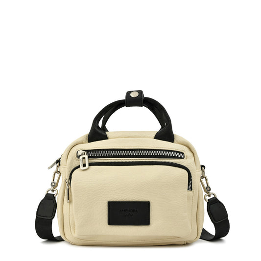 Cartera bandolera mediana poxy blanco crudo