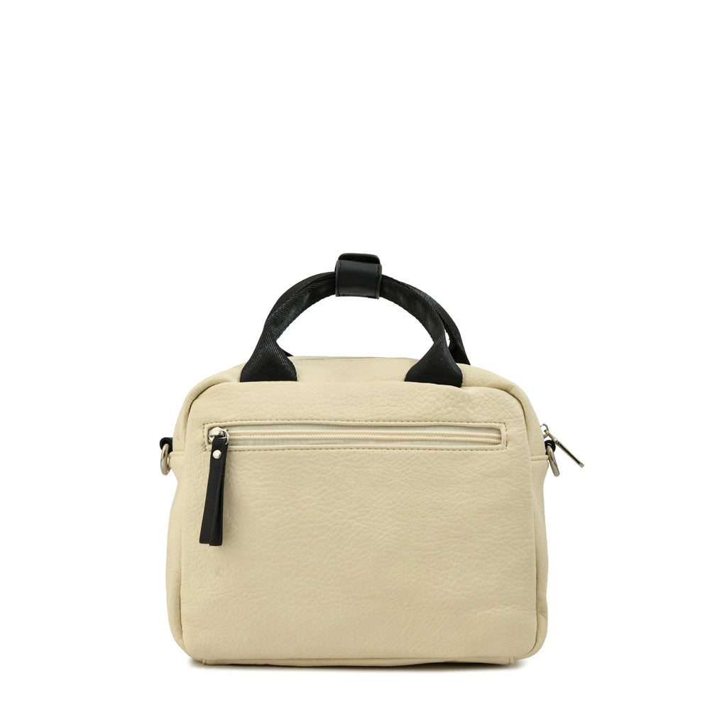 Cartera bandolera poxy mediana blanco crudo