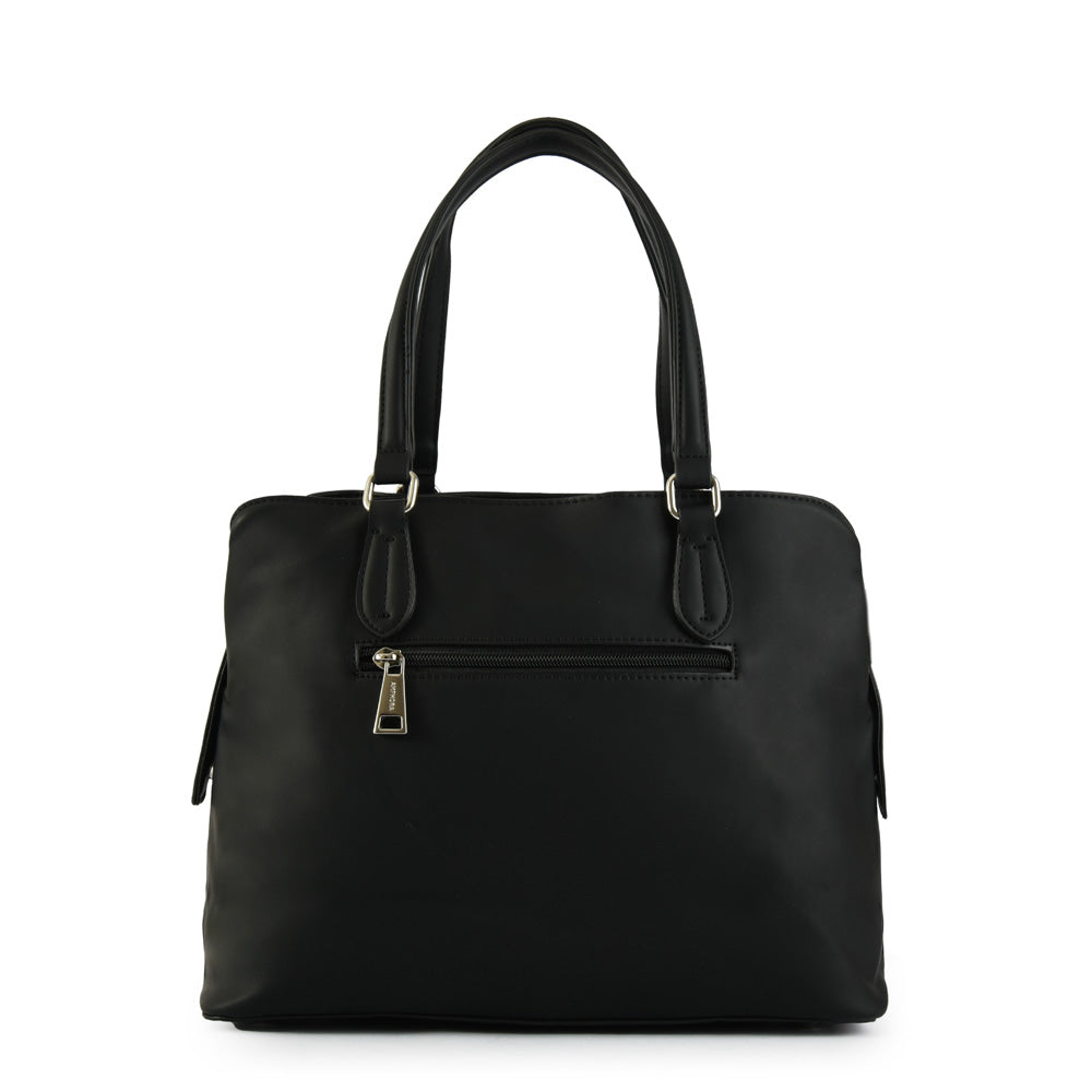 Cartera tote tres divisiones bridget mediana negro