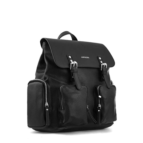 Mochila con tapa fili grande negro