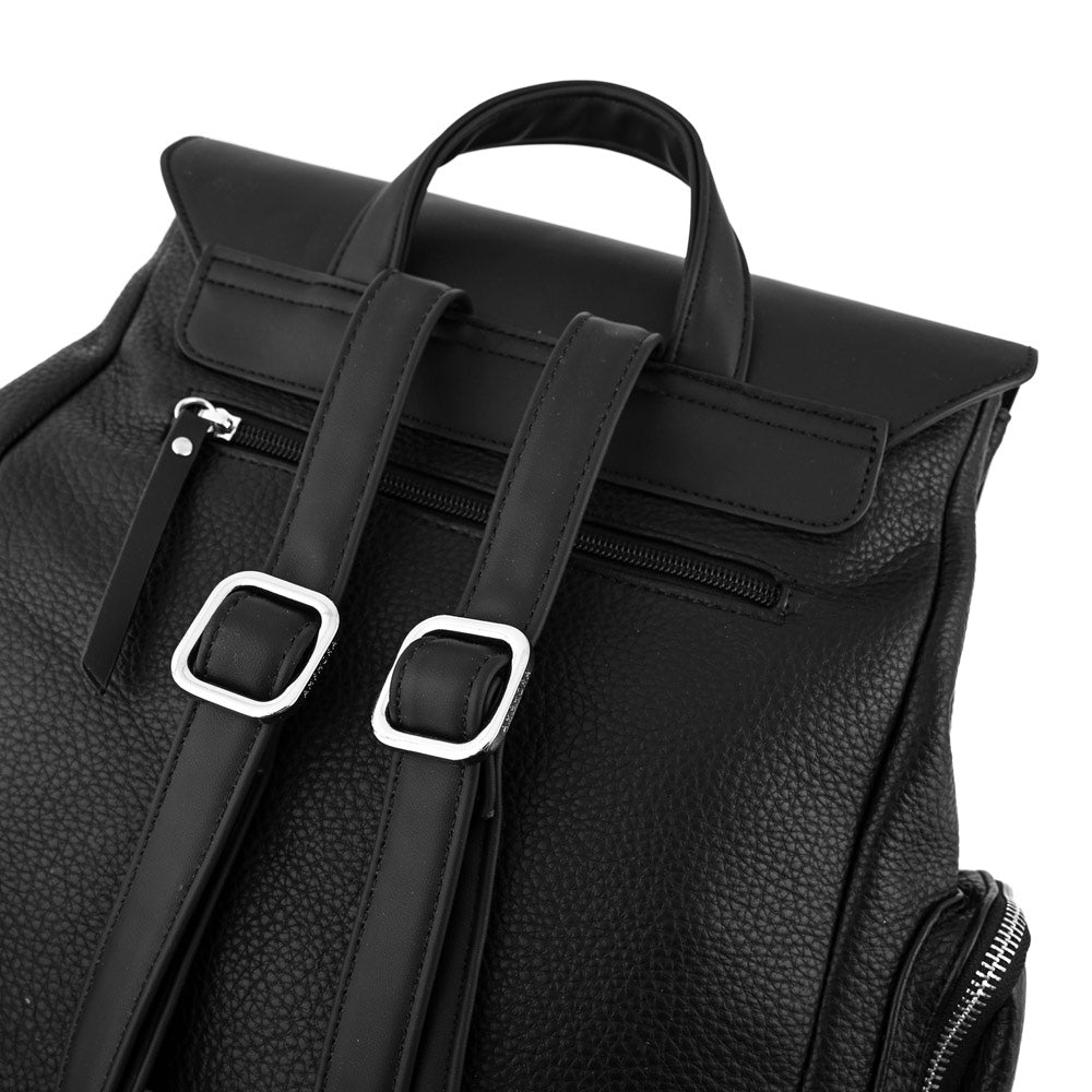Mochila con tapa fili grande negro