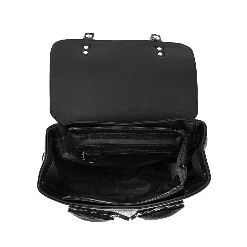 Mochila con tapa fili grande negro