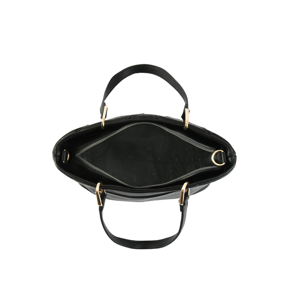 Cartera tote deluca mediana negro