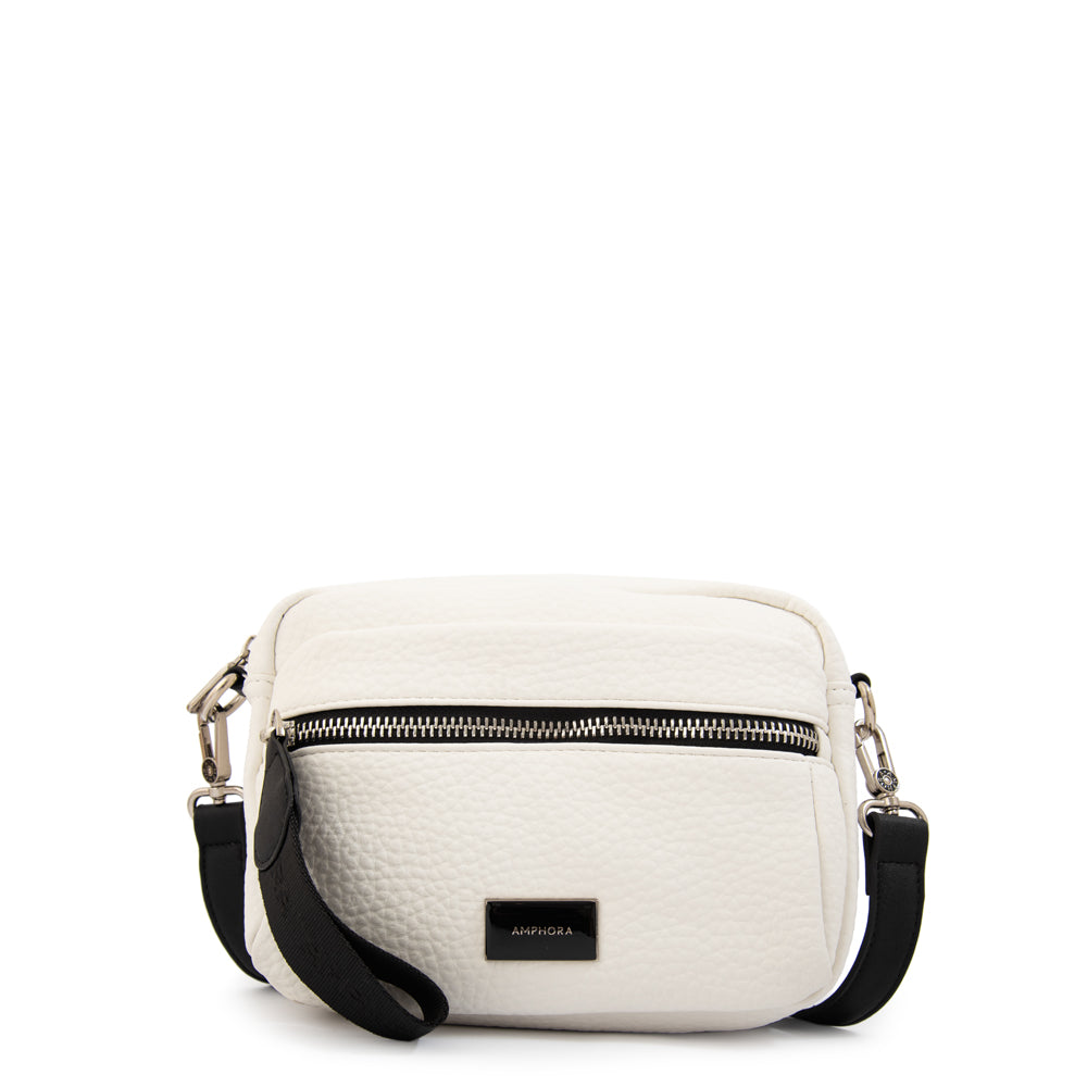 Cartera bandolera ornella pequeña blanco