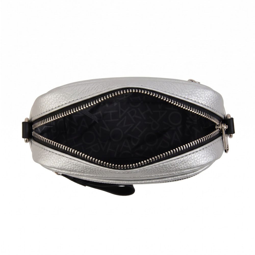 Cartera bandolera ornella plateado