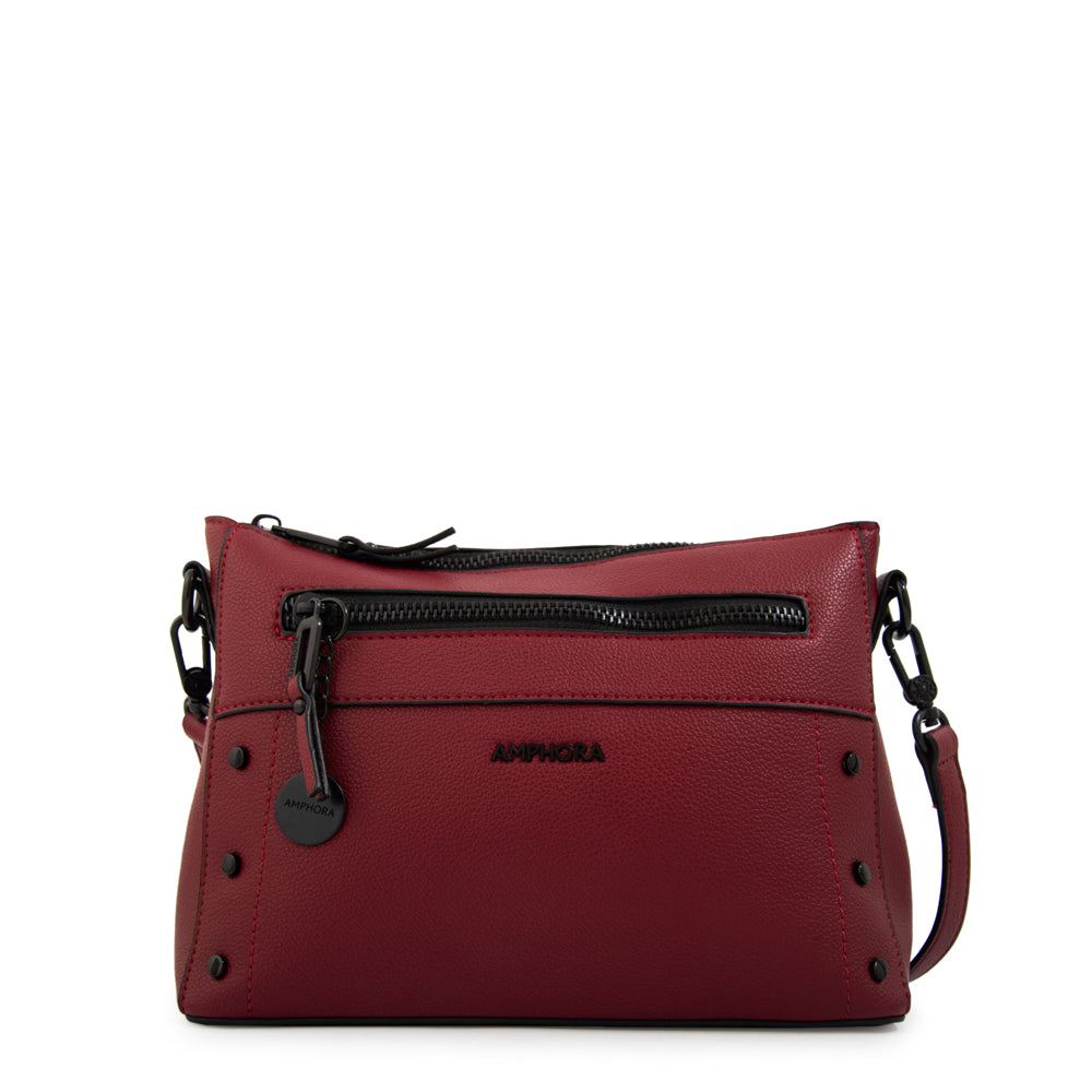 Cartera bandolera jazmin grande rojo oscuro