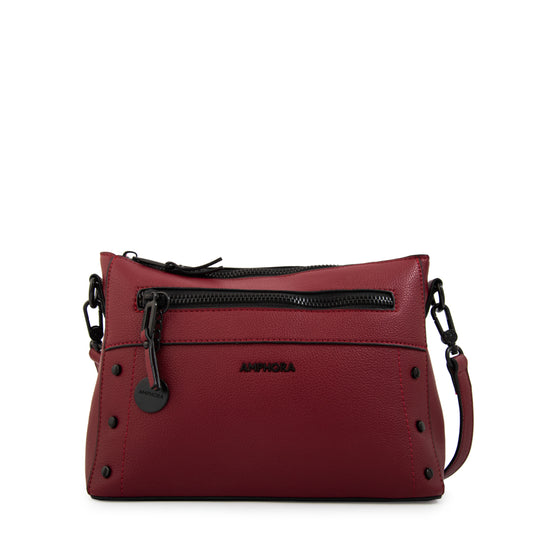 Cartera Bandolera jazmin grande rojo oscuro