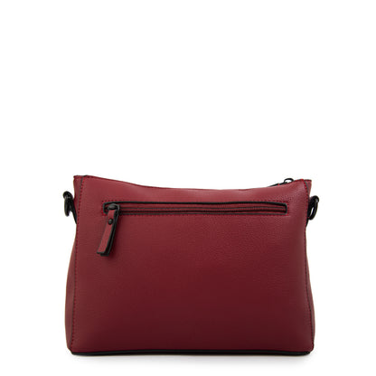 Cartera Bandolera jazmin grande rojo oscuro