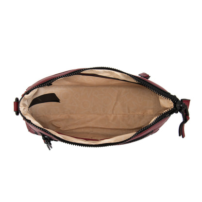 Cartera Bandolera jazmin grande rojo oscuro