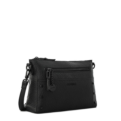 Cartera bandolera grande jazmin negro texturizado