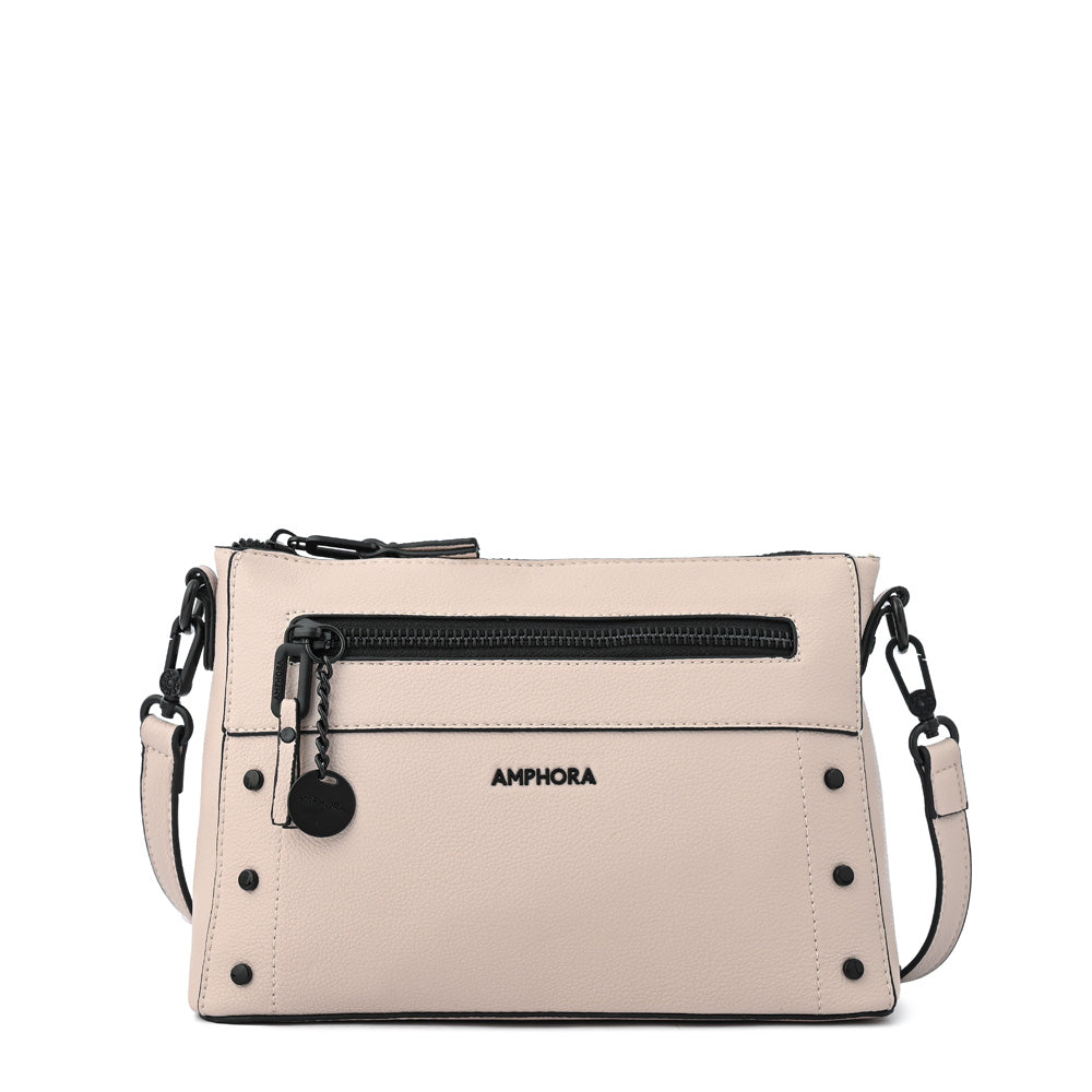 Cartera bandolera grande jazmin blanco crudo