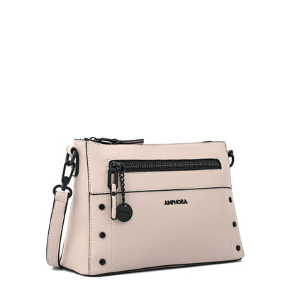 Cartera bandolera grande jazmin blanco crudo