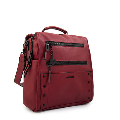 Mochila jazmin mediana rojo oscuro