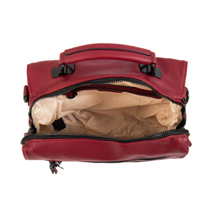 Mochila jazmin mediana rojo oscuro