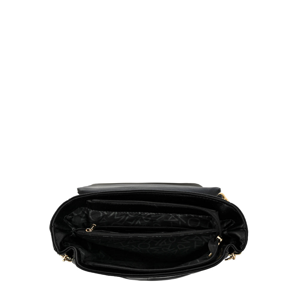 Mochila con tapa elena mediana negro