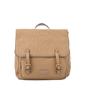 Mochila con tapa samira mediana beige oscuro