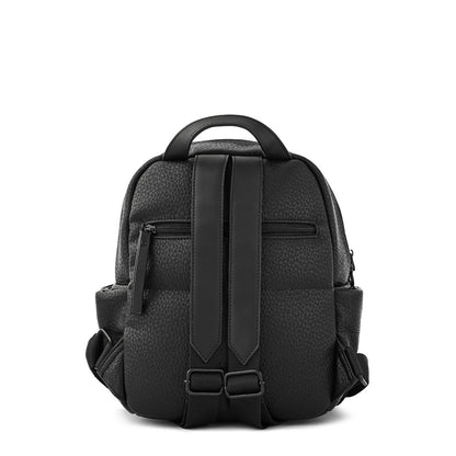 Mochila mediana charo negro texturizado