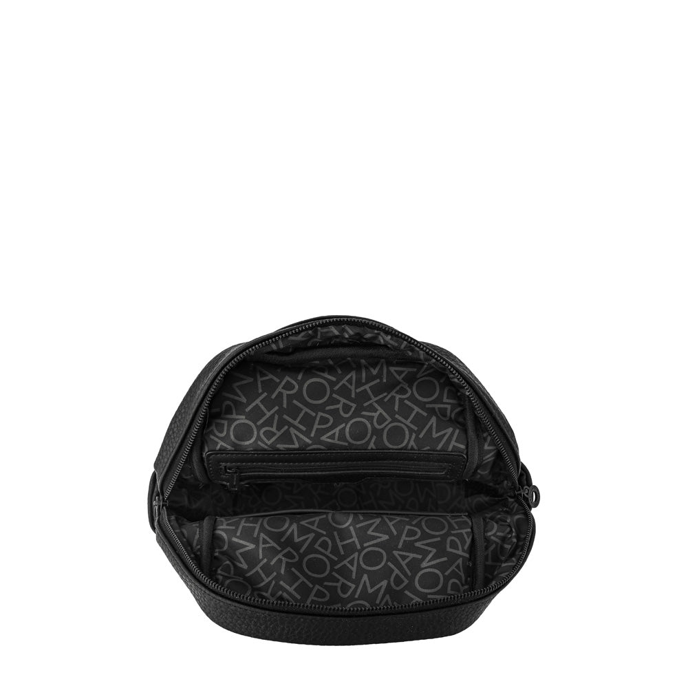 Mochila mediana charo negro texturizado