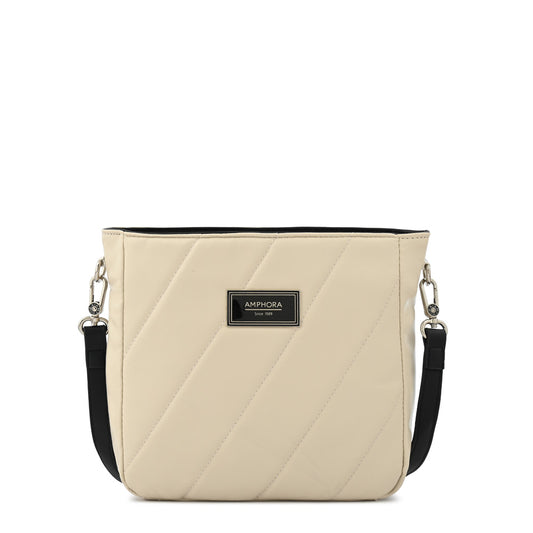 Cartera bandolera mediana janelle beige