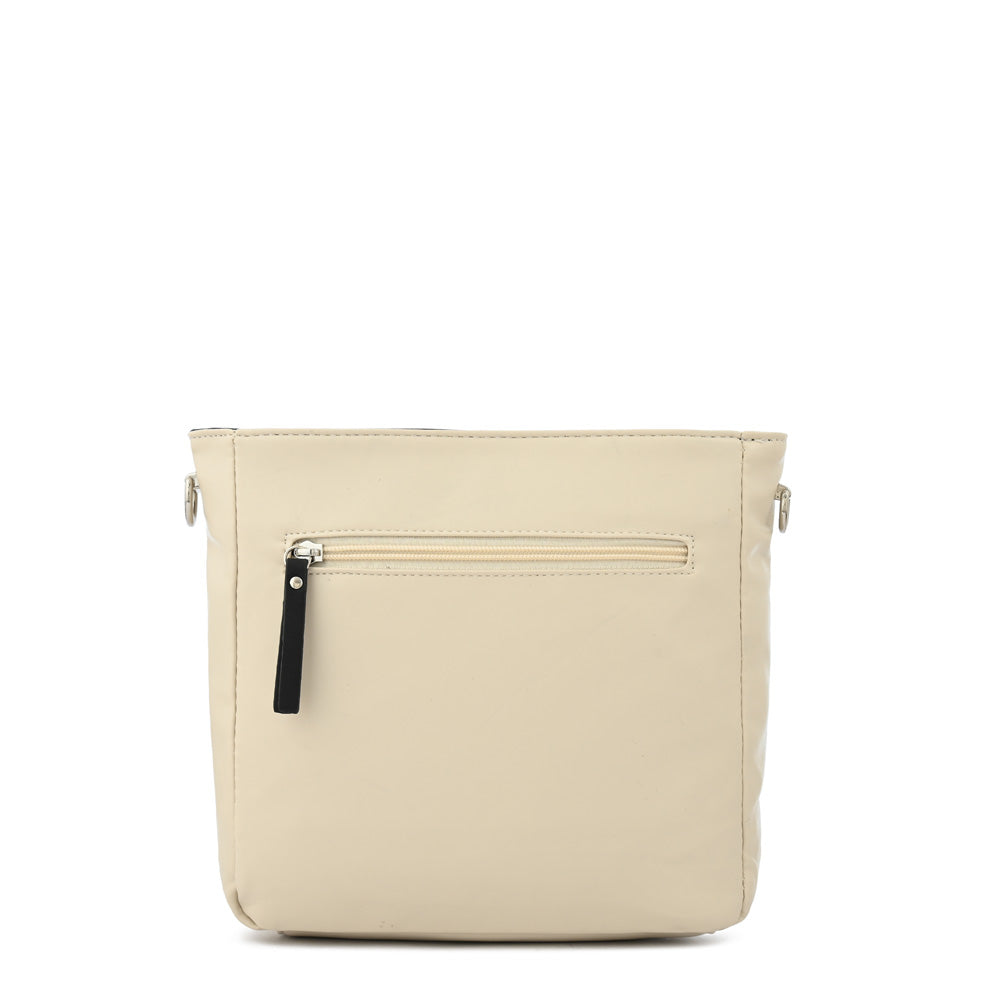 Cartera bandolera janelle mediana beige