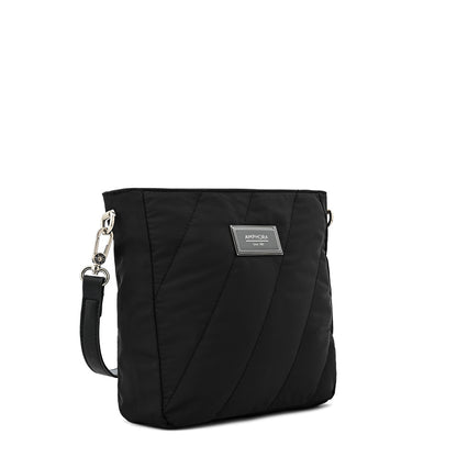 Cartera bandolera mediana janelle negro texturizado