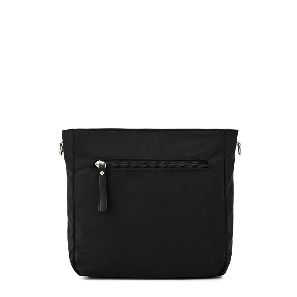 Cartera bandolera mediana janelle negro texturizado