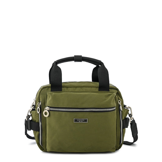 Cartera bandolera mediana lani verde oliva