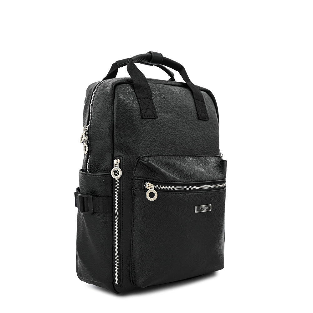 Mochila porta notebook grande lani negro texturizado