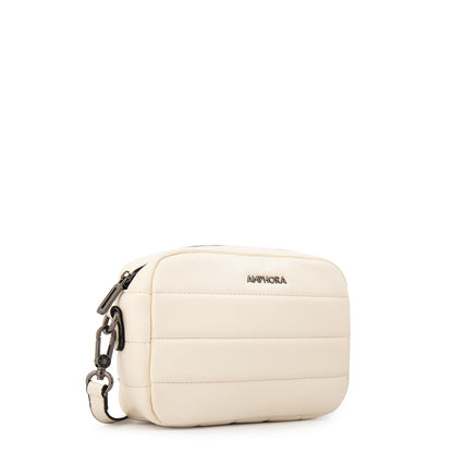 Cartera Bandolera maricel pequeña blanco crudo