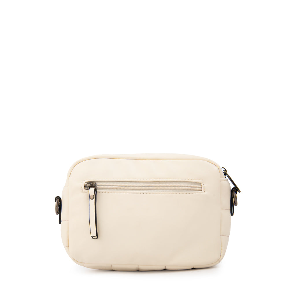 Cartera bandolera maricel pequeña blanco crudo