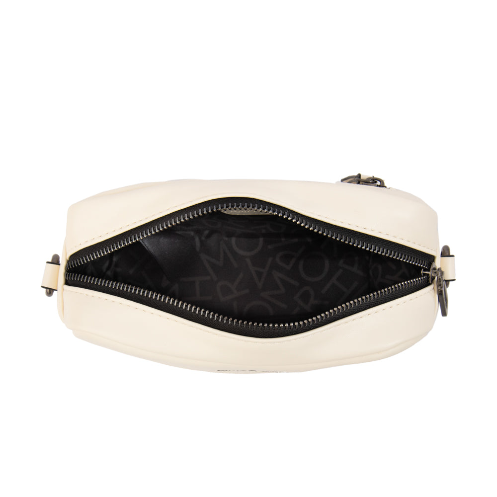 Cartera bandolera maricel pequeña blanco crudo