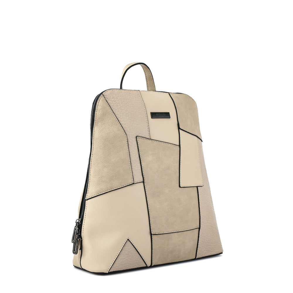 Mochila cleo mediana blanco crudo