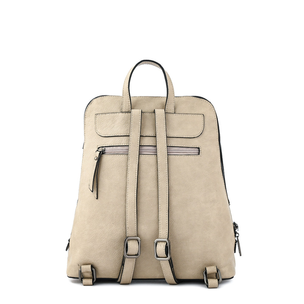 Mochila cleo mediana blanco crudo